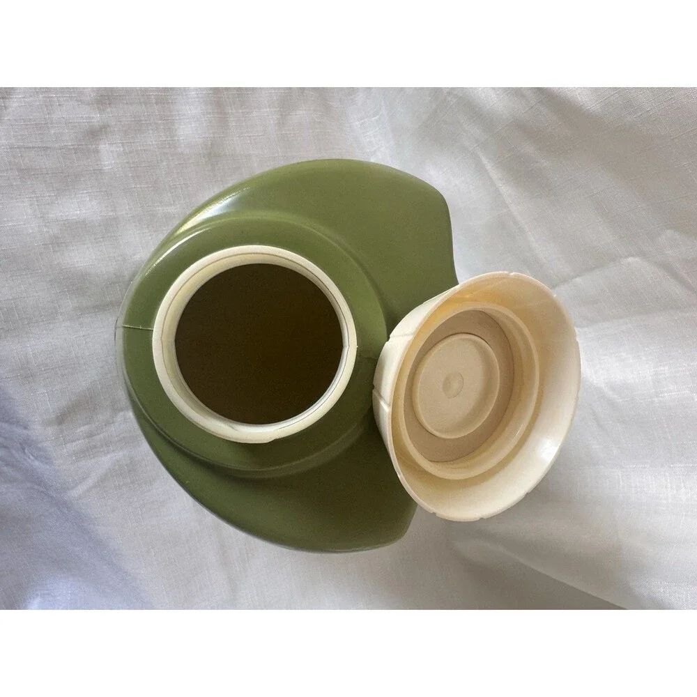 Thermos Brand Vintage 1970s Set Ice Bucket & Food Beverage Jug Avocado Green